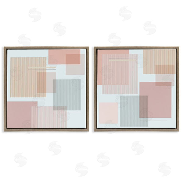Stupell Industries Melissa Wang | Geometric Square Shape Collage Wall Art