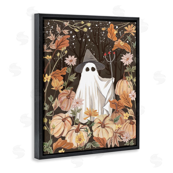 Stupell Industries Melissa Wang | Ghost In Floral Pumpkin Patch