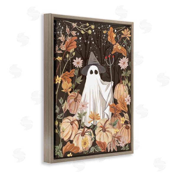 Stupell Industries Melissa Wang | Ghost In Floral Pumpkin Patch
