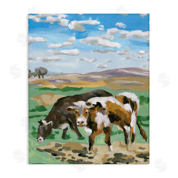 stupell industries Melissa Wang | Grazing Cattle Landscape Wall Art