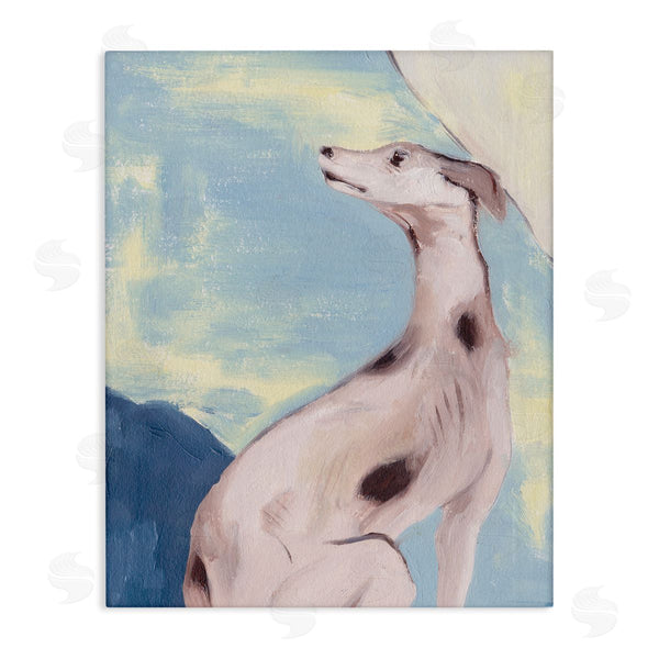 stupell industries Melissa Wang | Greyhound on Blue Wall Art