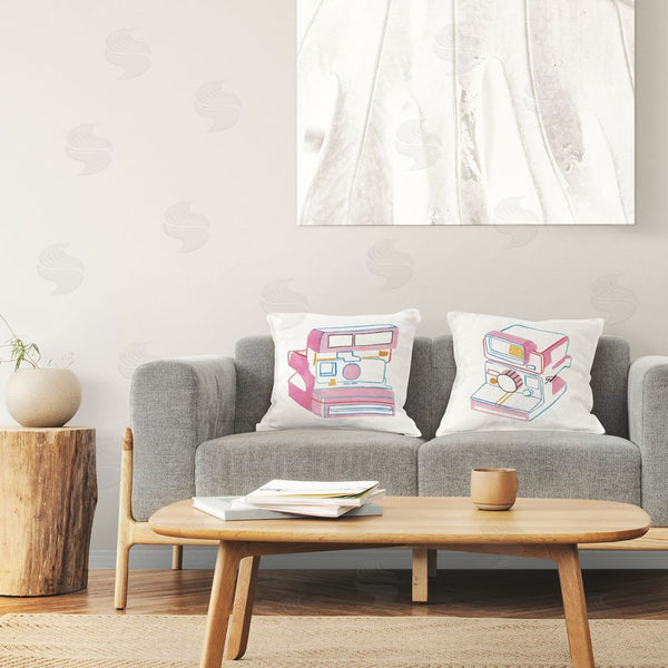 Stupell Industries Melissa Wang | Hand Drawn Vintage Camera Printed Throw Pillow Set