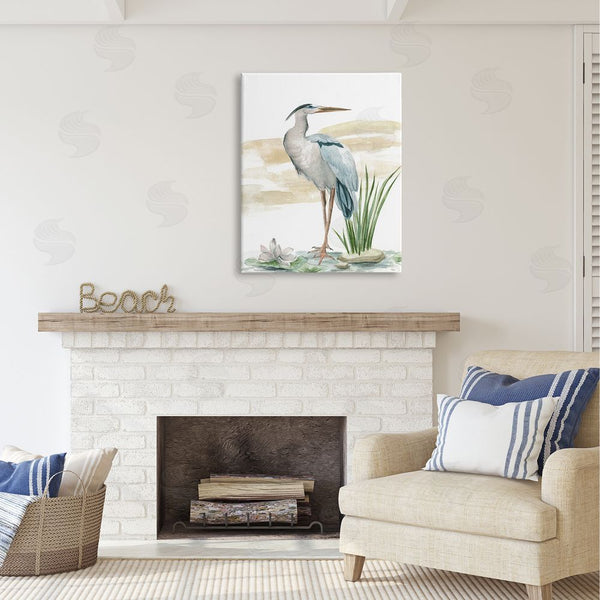 Stupell Industries Melissa Wang | Heron & Lotus Flower Wall Art