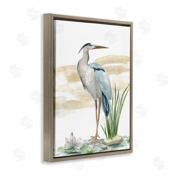 Stupell Industries Melissa Wang | Heron & Lotus Flower Wall Art