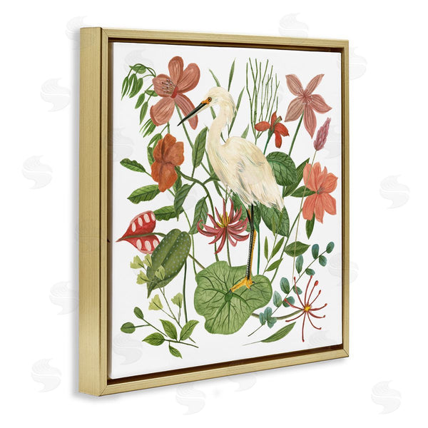 Stupell Industries Melissa Wang | Heron With Wild Florals