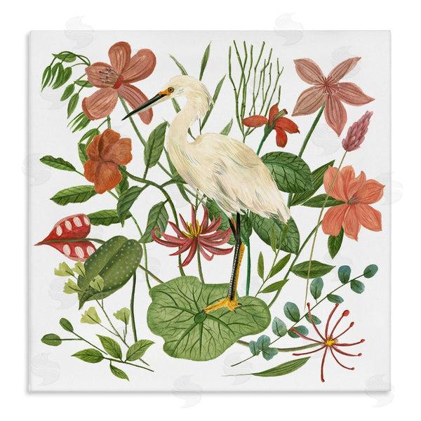 stupell industries Melissa Wang | Heron with Wild Florals