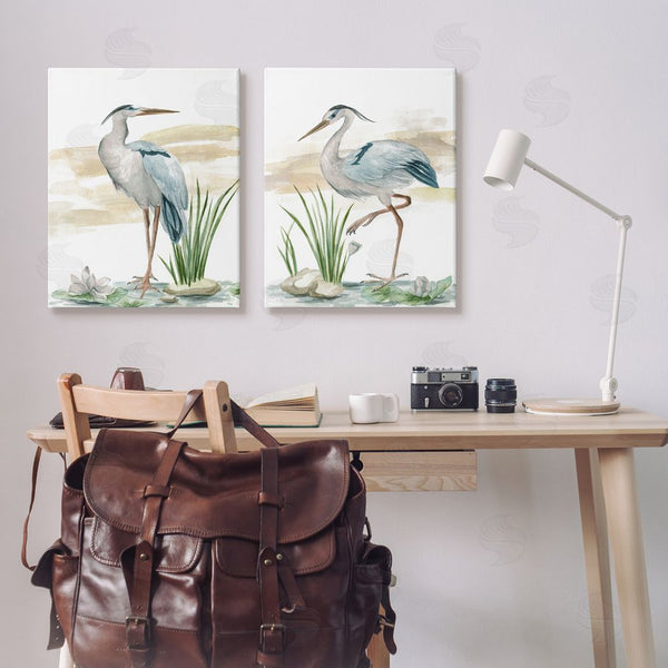 Stupell Industries Melissa Wang | Herons On Marsh Shore Wall Art