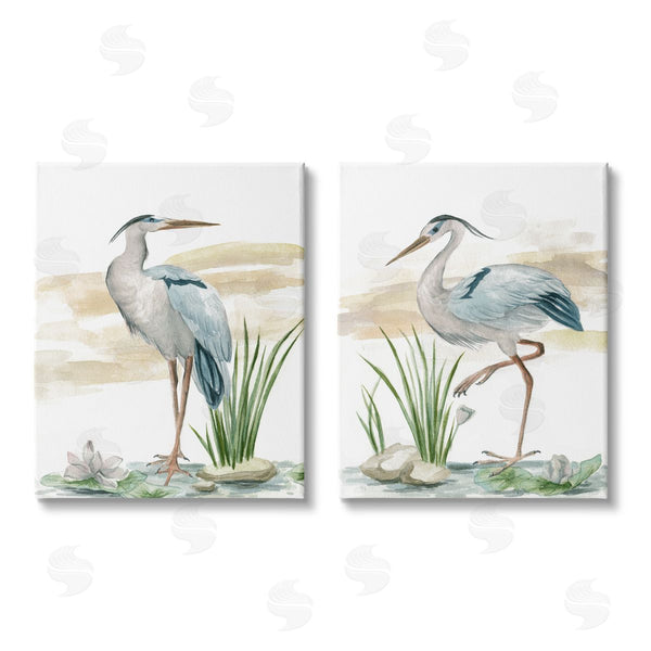 stupell industries Melissa Wang | Herons on Marsh Shore Wall Art