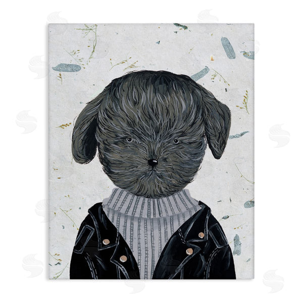 stupell industries Melissa Wang | Hipster Dog Jacket Poodle