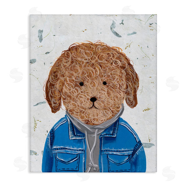 stupell industries Melissa Wang | Hipster Dog Sweatshirt Poodle