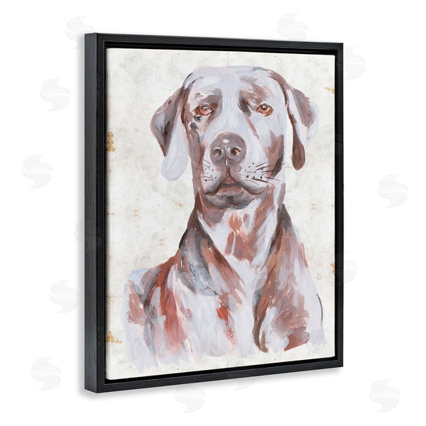 Stupell Industries Melissa Wang | House Dog Pet Portrait Labrador Soft Tone Painting Wall Art