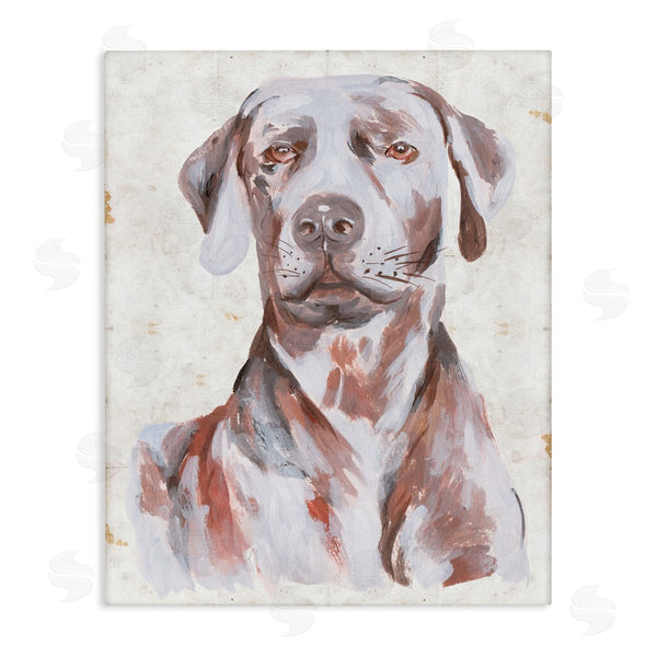 stupell industries Melissa Wang | House Dog Pet Portrait Labrador Soft Tone Painting Wall Art