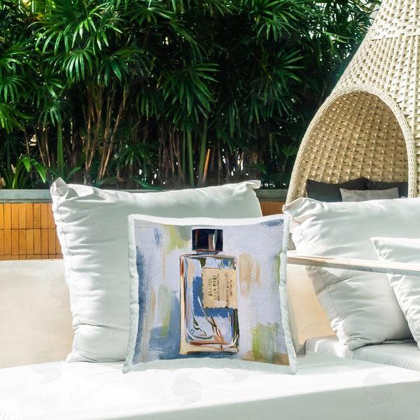 Stupell Industries Melissa Wang | Makeup Bottle Paint Strokes Printed Throw Pillow
