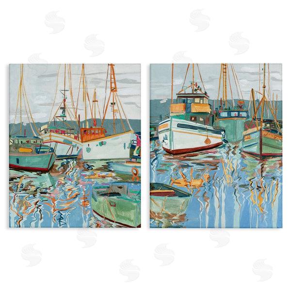 stupell industries Melissa Wang | Marina Ships Reflection Wall Art