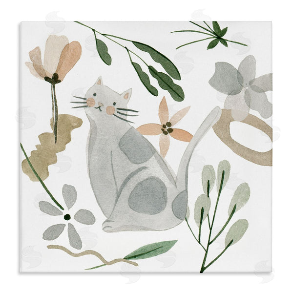 stupell industries Melissa Wang | Mixed Herbs Whimsical Cat Wall Art