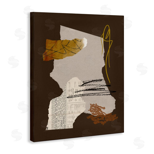 Stupell Industries Melissa Wang | Modern Collaged Shapes Abstract Layered Scribble Lines Wall Art