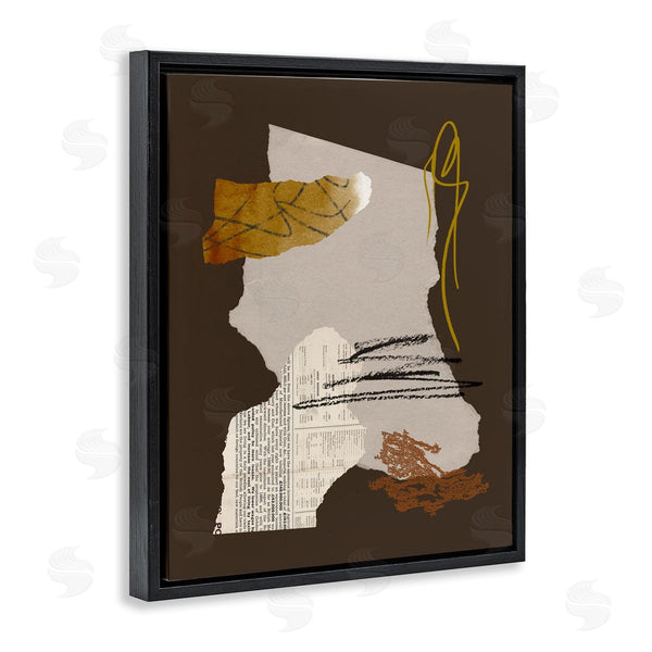 Stupell Industries Melissa Wang | Modern Collaged Shapes Abstract Layered Scribble Lines Wall Art