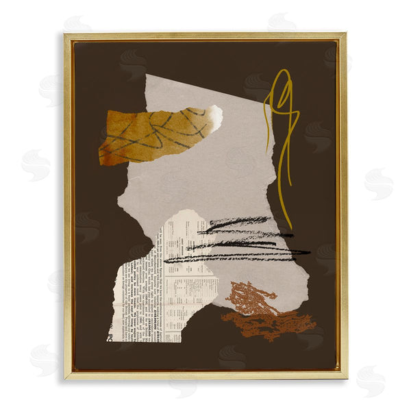 stupell industries Melissa Wang | Modern Collaged Shapes Abstract Layered Scribble Lines Wall Art