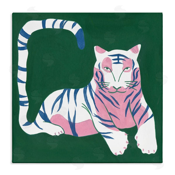 stupell industries Melissa Wang | Modern Tiger with Curved Tail Wall Art
