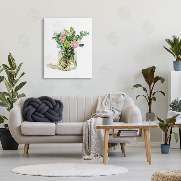 Stupell Industries Melissa Wang | Morning Dew Floral Bouquet Ranunculus Flower Green Foliage Wall Art