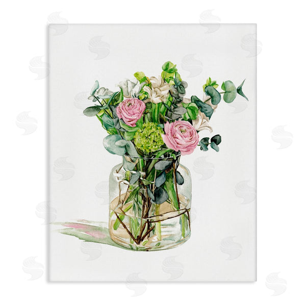 stupell industries Melissa Wang | Morning Dew Floral Bouquet Ranunculus Flower Green Foliage Wall Art