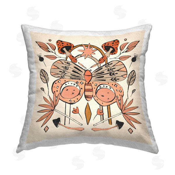 Stupell Industries Melissa Wang | Moth & Woodland Botanicals Printed Throw Pillow