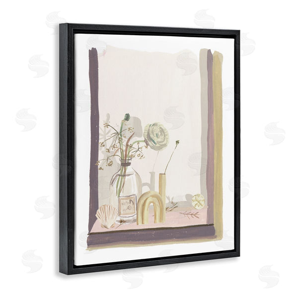 Stupell Industries Melissa Wang | Nautical Window Sill Still Life Roses Sea Shells Wall Art