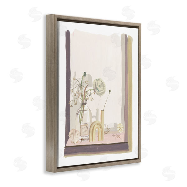 Stupell Industries Melissa Wang | Nautical Window Sill Still Life Roses Sea Shells Wall Art