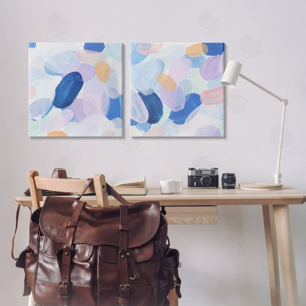 Stupell Industries Melissa Wang | Oval Lavender Blue Abstract Wall Art