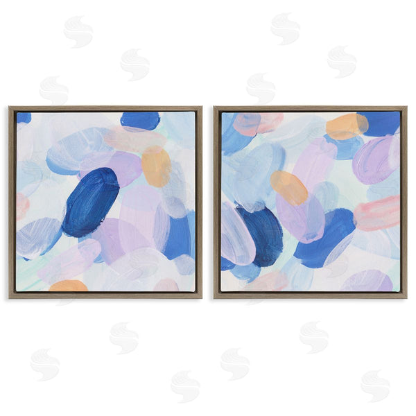 Stupell Industries Melissa Wang | Oval Lavender Blue Abstract Wall Art
