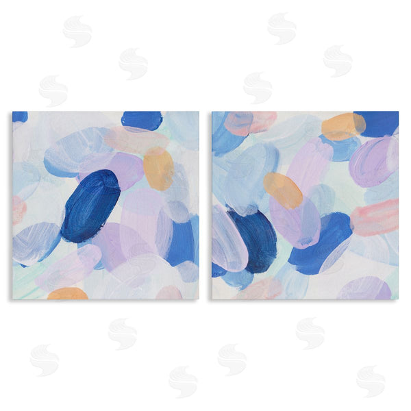 stupell industries Melissa Wang | Oval Lavender Blue Abstract Wall Art