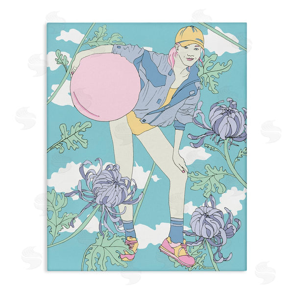 stupell industries Melissa Wang | Pastel Exercise Ball Girl