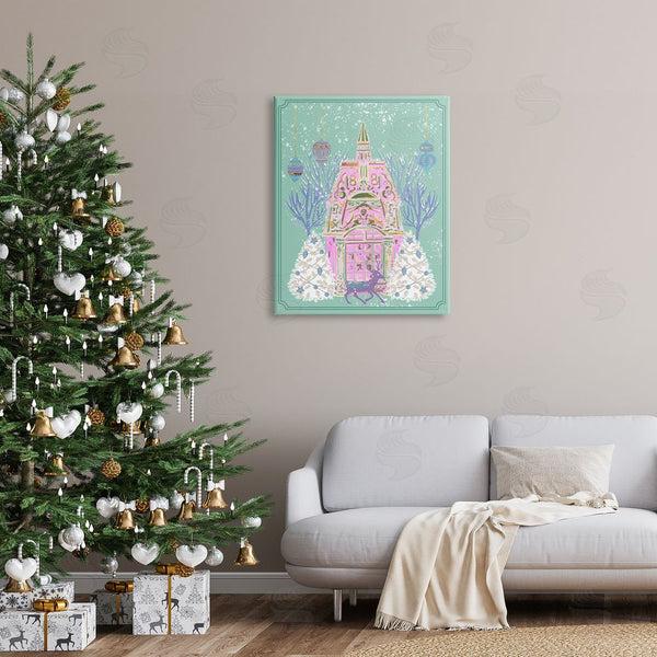 Stupell Industries Melissa Wang | Pastel Holiday Snowy Architecture Wall Art