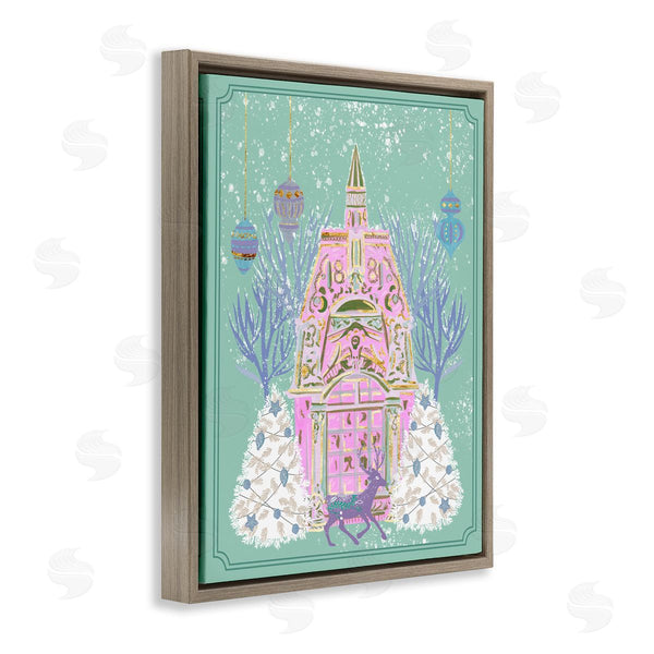 Stupell Industries Melissa Wang | Pastel Holiday Snowy Architecture Wall Art
