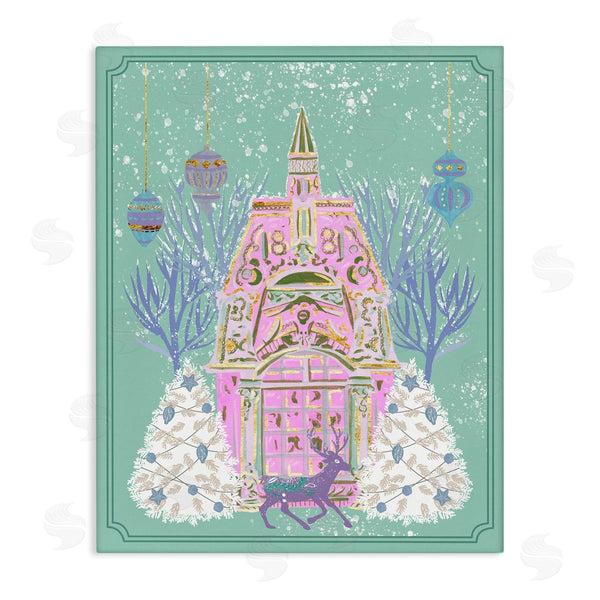 stupell industries Melissa Wang | Pastel Holiday Snowy Architecture Wall Art