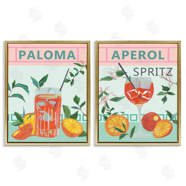 Stupell Industries Melissa Wang | Pastel Kitchen Cocktails