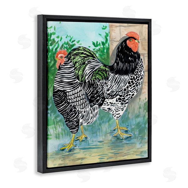 Stupell Industries Melissa Wang | Patterned Farmhouse Hens Wall Art
