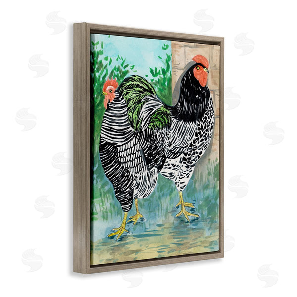 Stupell Industries Melissa Wang | Patterned Farmhouse Hens Wall Art
