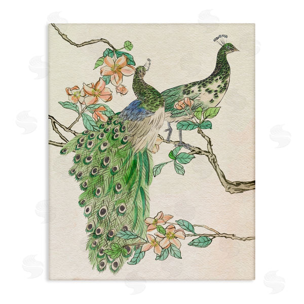 stupell industries Melissa Wang | Peacock Pair on Branch