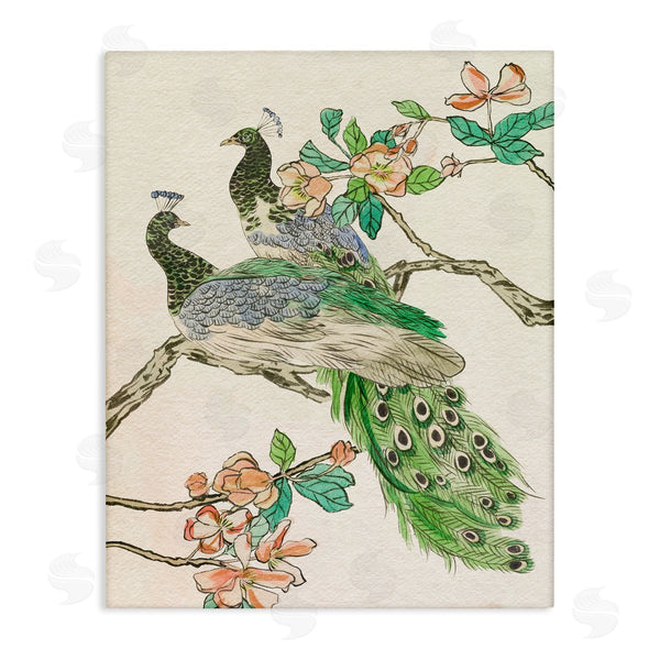 stupell industries Melissa Wang | Peacock Perched on Branch Wall Art