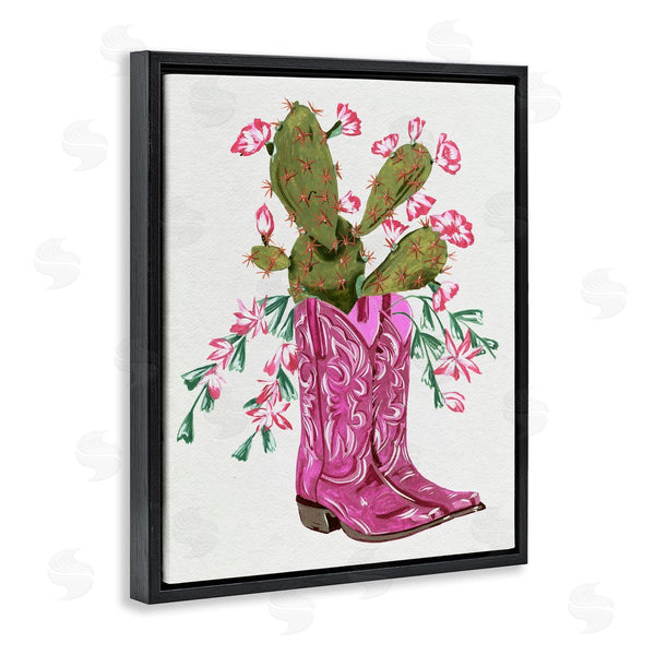 Stupell Industries Melissa Wang | Pink Accent Cactus & Boots