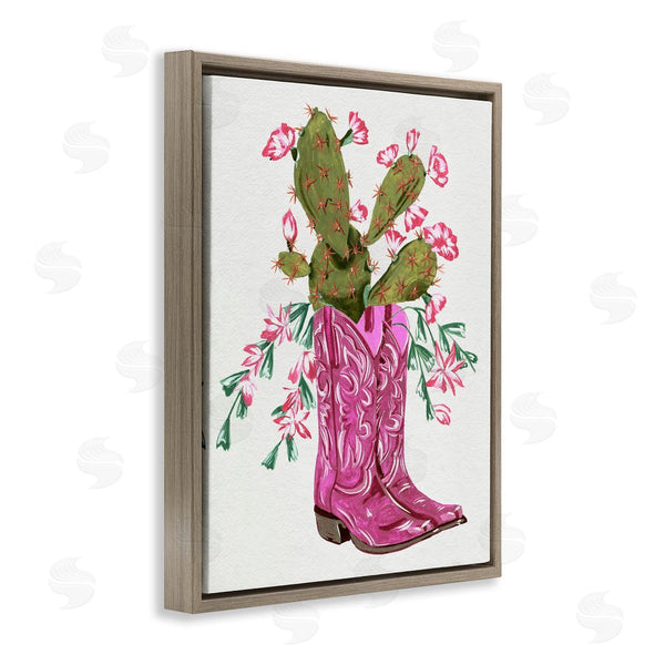Stupell Industries Melissa Wang | Pink Accent Cactus & Boots