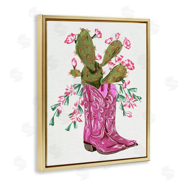 Stupell Industries Melissa Wang | Pink Accent Cactus & Boots