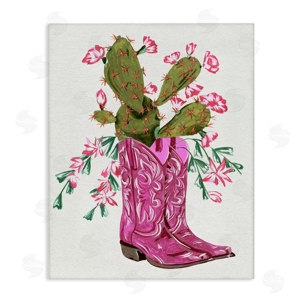 stupell industries Melissa Wang | Pink Accent Cactus & Boots