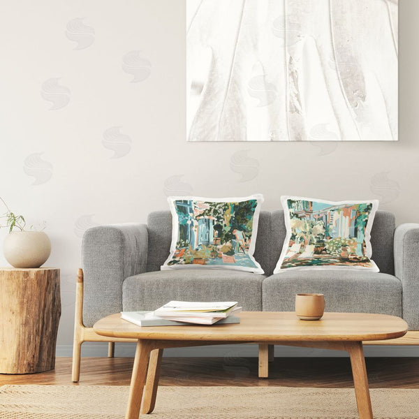 Stupell Industries Melissa Wang | Plants On Town Buildings Printed Throw Pillow Set