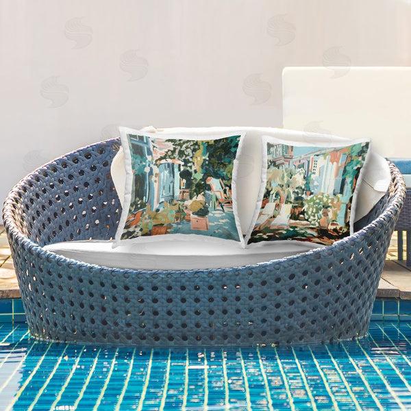 Stupell Industries Melissa Wang | Plants On Town Buildings Printed Throw Pillow Set