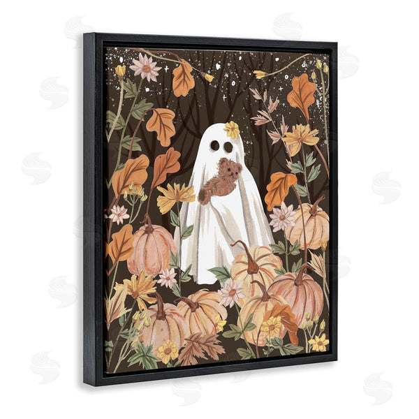 Stupell Industries Melissa Wang | Pumpkins & Ghost With Teddy Bear