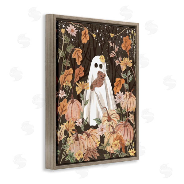 Stupell Industries Melissa Wang | Pumpkins & Ghost With Teddy Bear