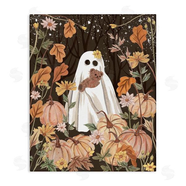 stupell industries Melissa Wang | Pumpkins & Ghost with Teddy Bear