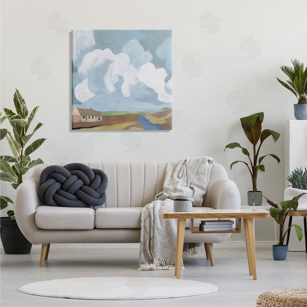 Stupell Industries Melissa Wang | Quaint Farmhouse Abstract Cloudy Sky Country Meadow Wall Art